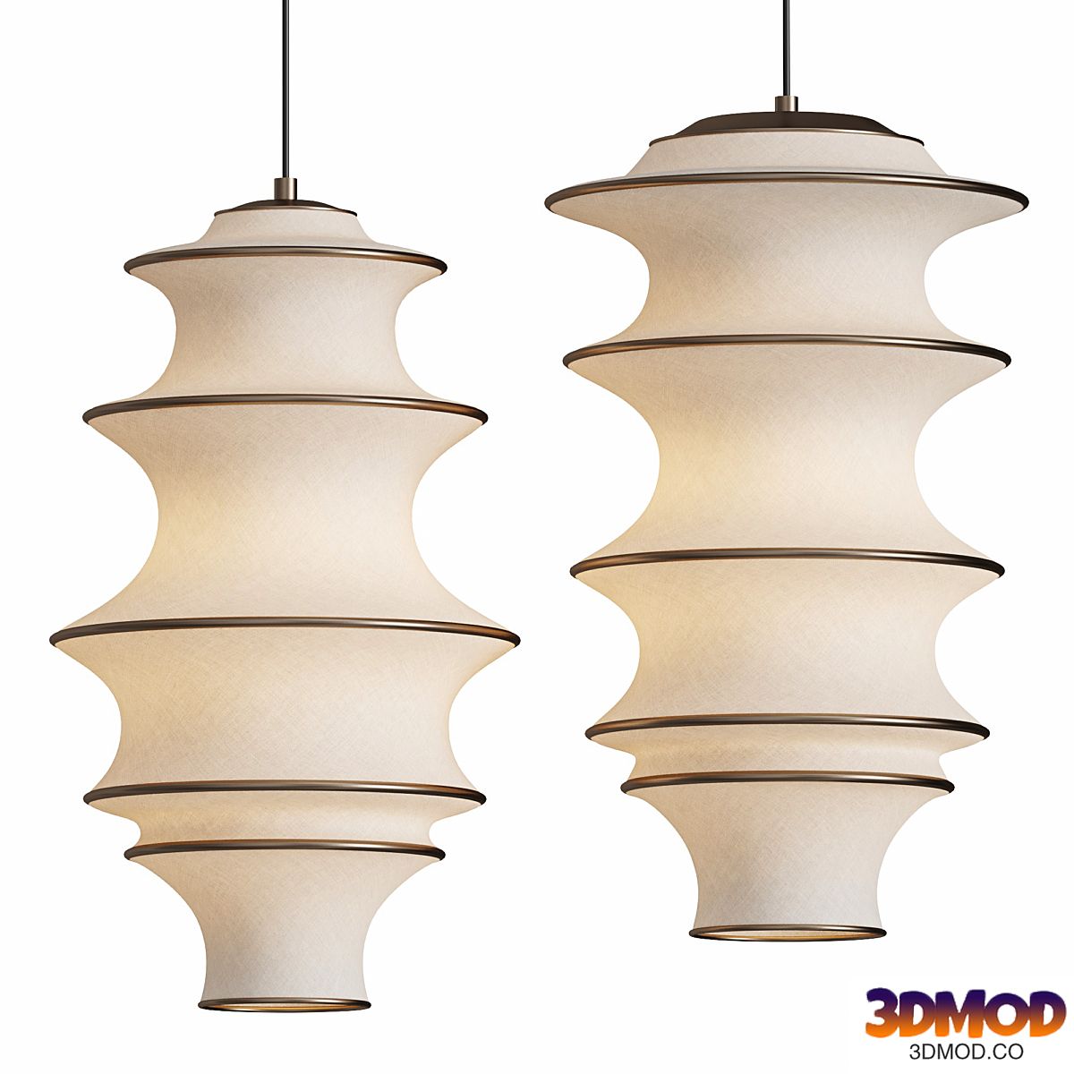 Japanese Design Wabi-sabi Fabric Pendant Lights