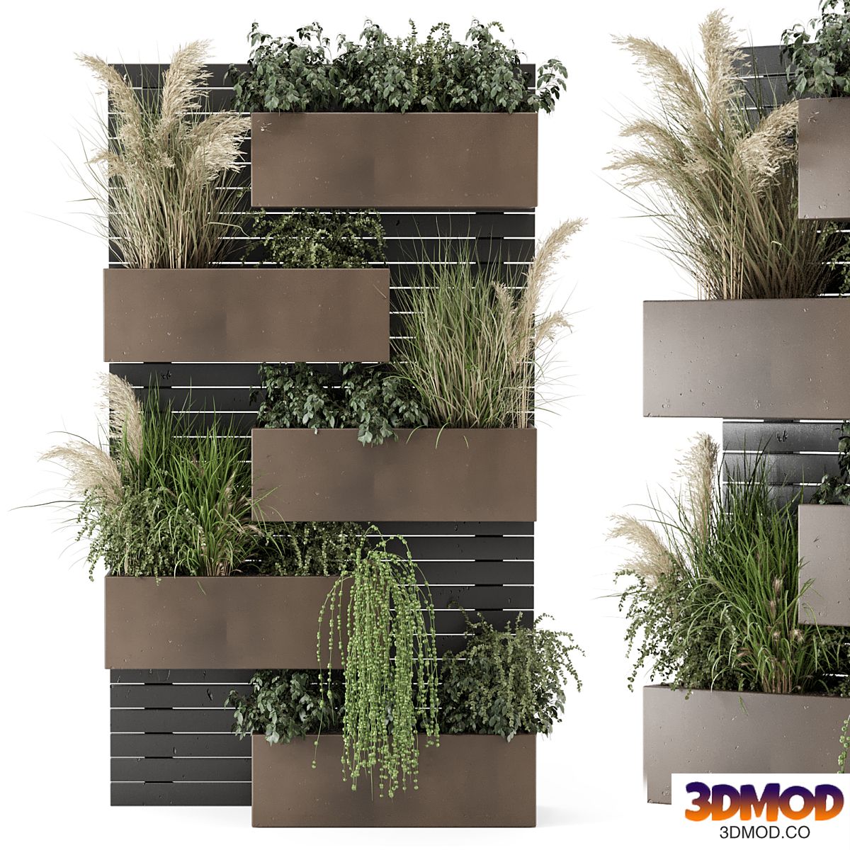 Outdoor Plants Pallet Vertical Planter Pots_Set 2989