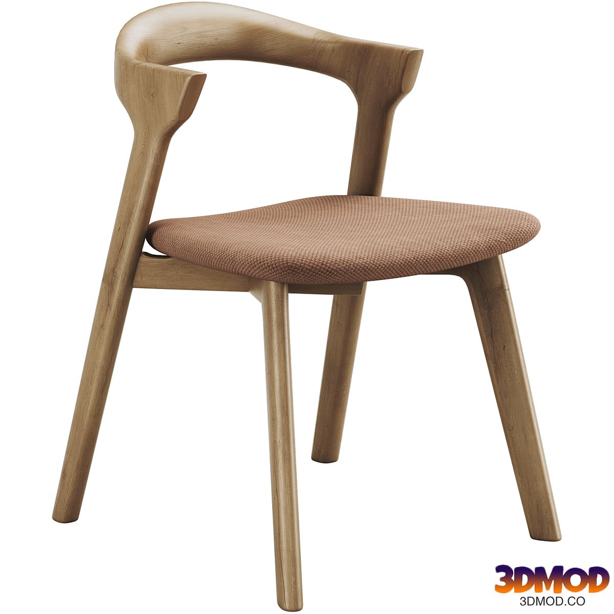 Ethnicraft Bok Chair with Upholstered Seat