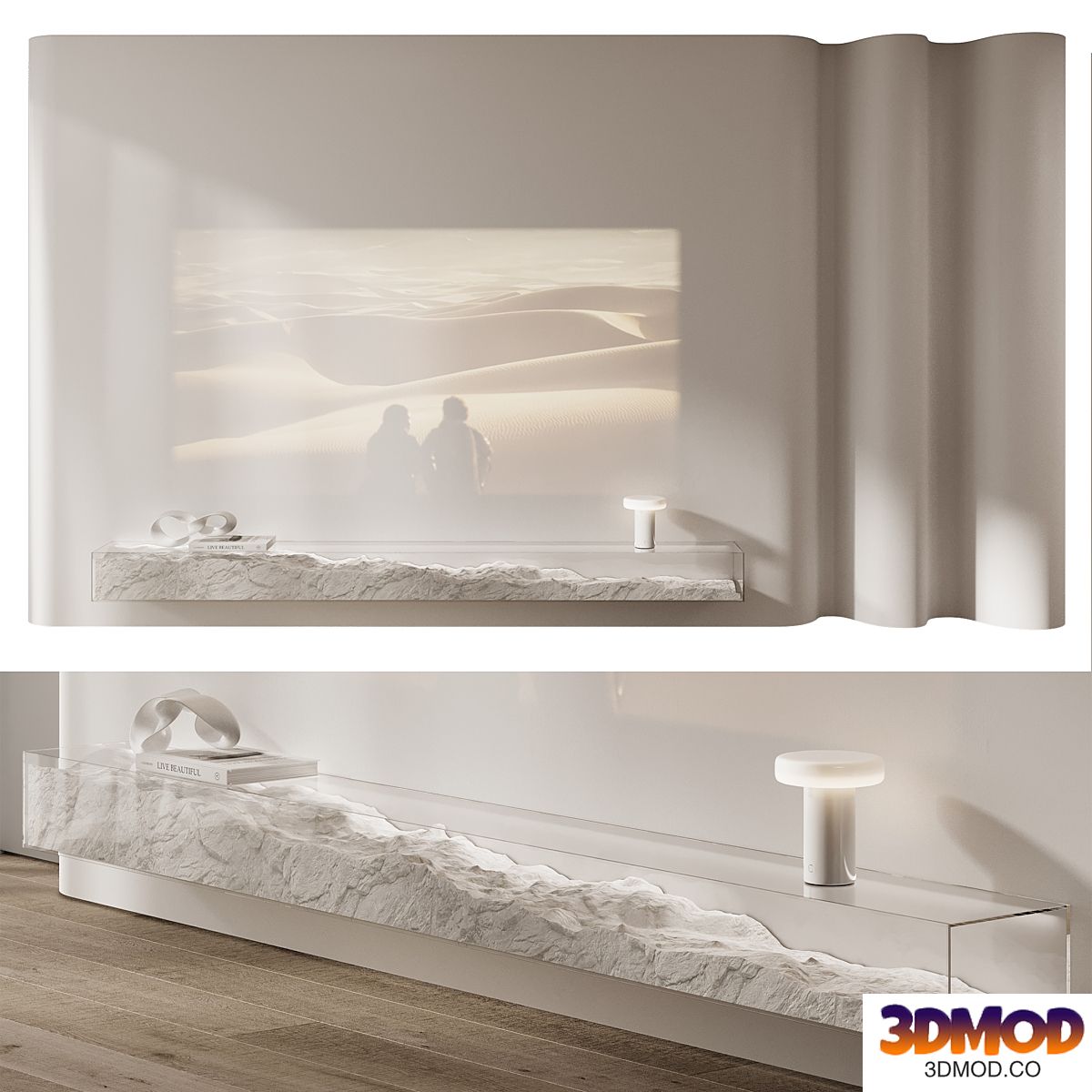 TV Wall with projector