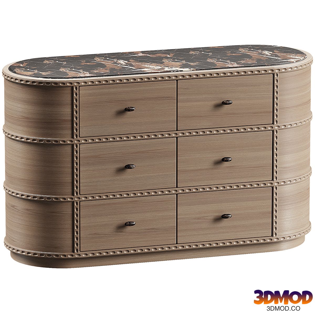 Pietro Six Drawer, Michelangelo Marble