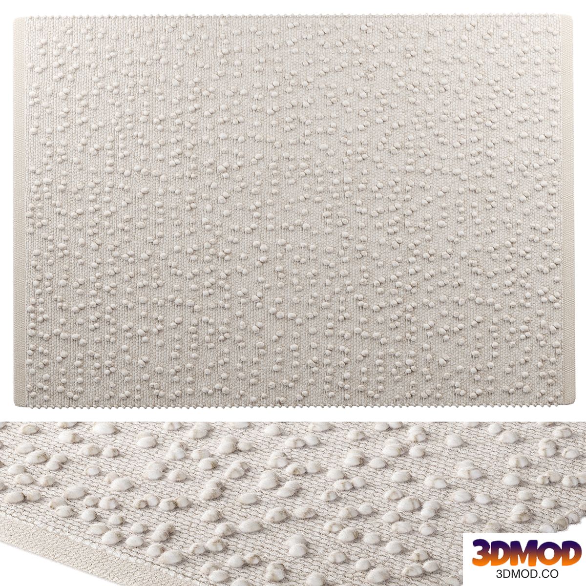 Benuta Wool Rug Lana Cream