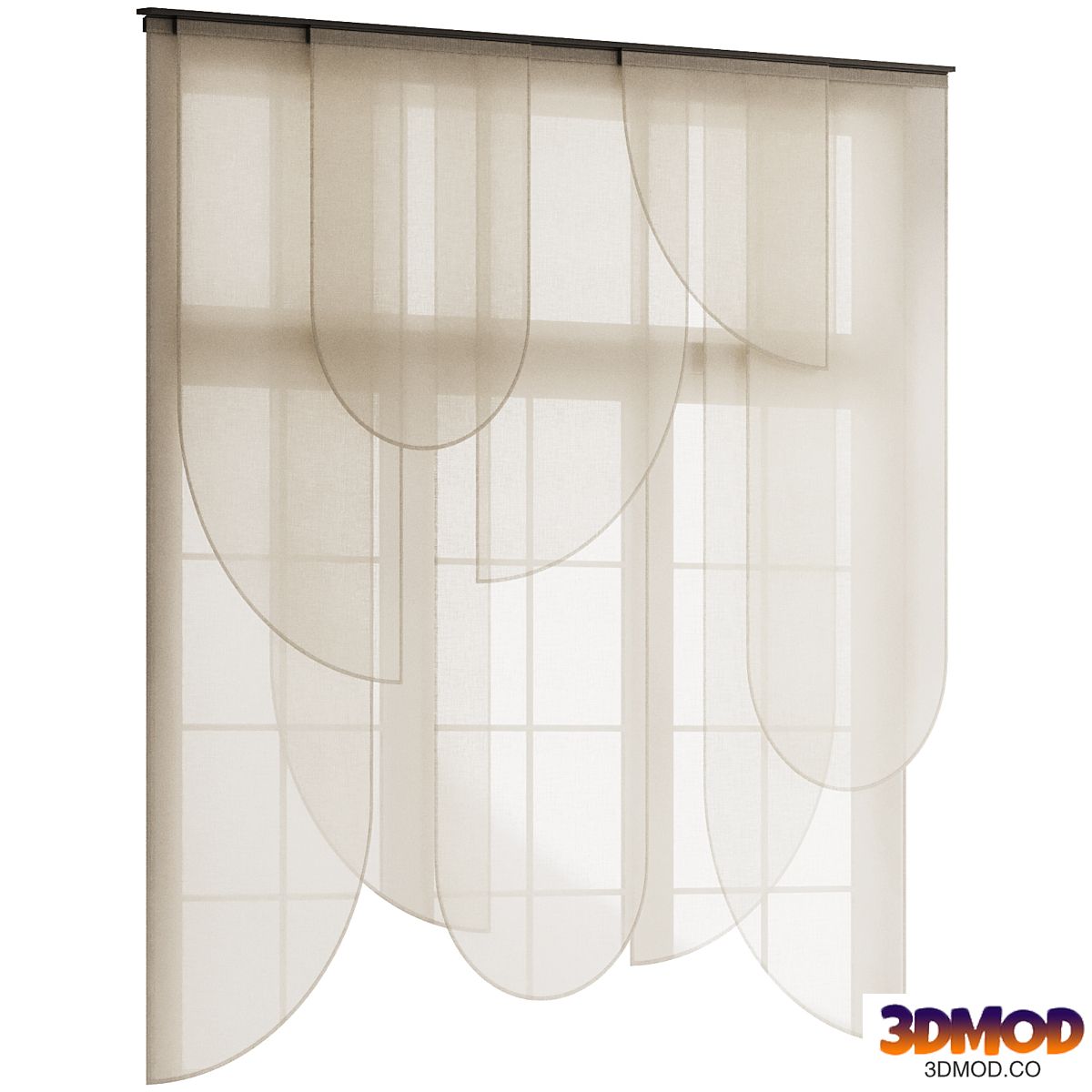 Layered Panel Curtain Rounded