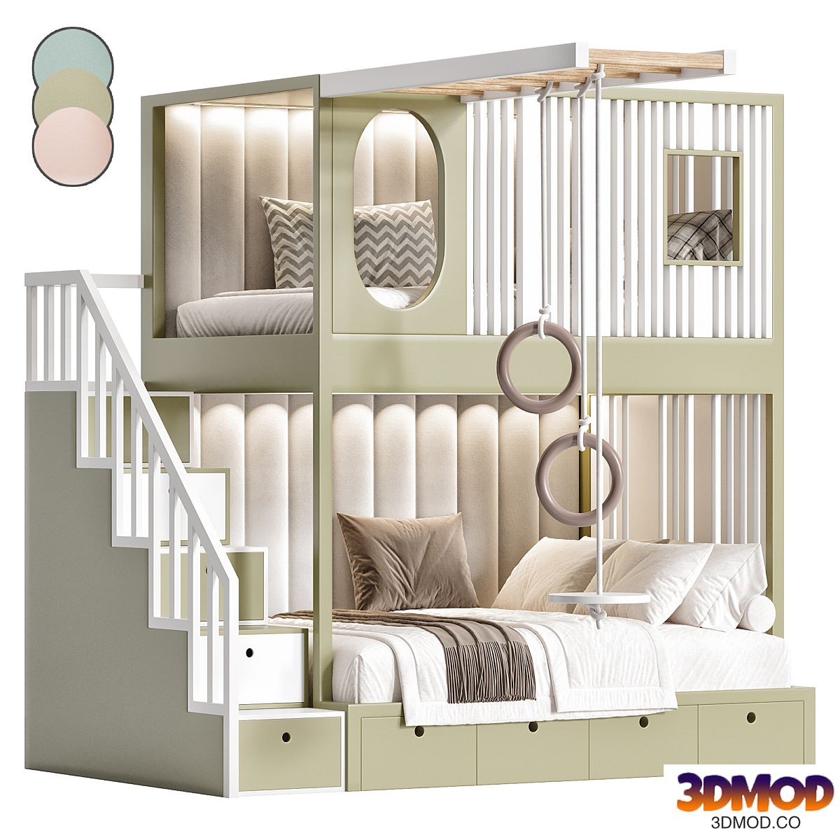 Two Level Desinger Kids Bed N4