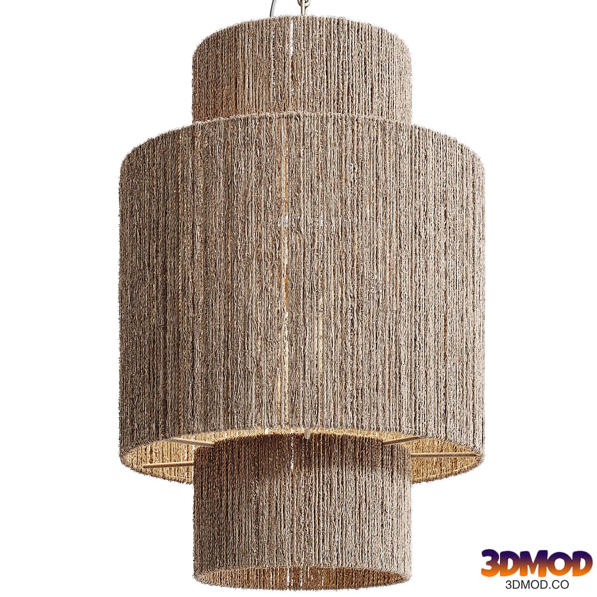 Wicker jute pendant lamp Ø 50
