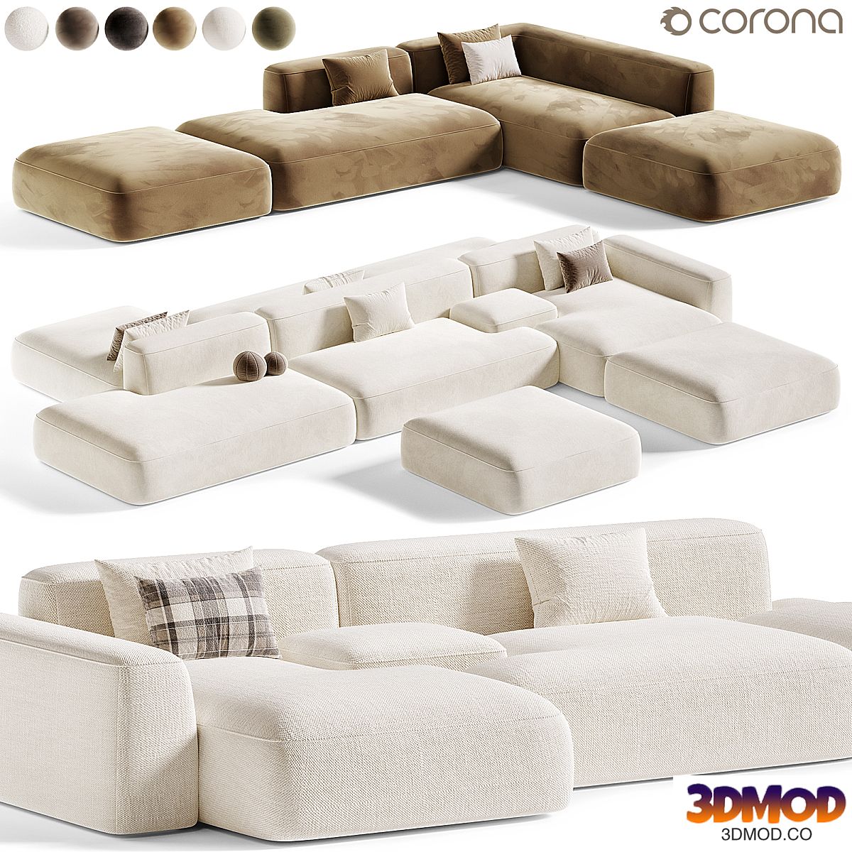 Corner sofa Duo Modular
