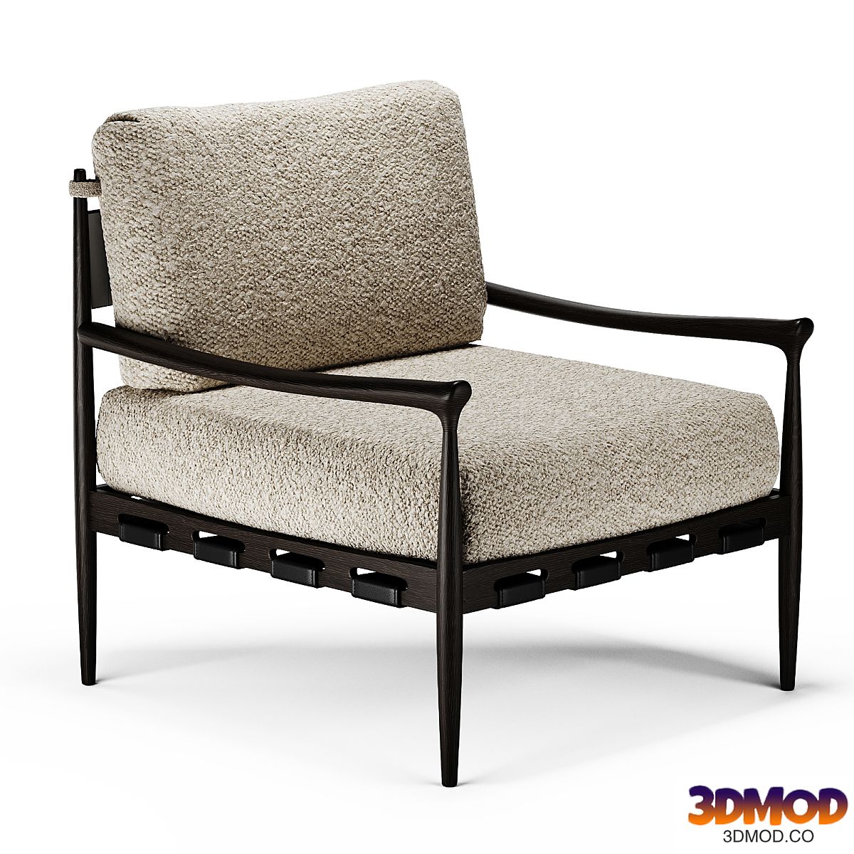 Zara home wooden chair with cushion
