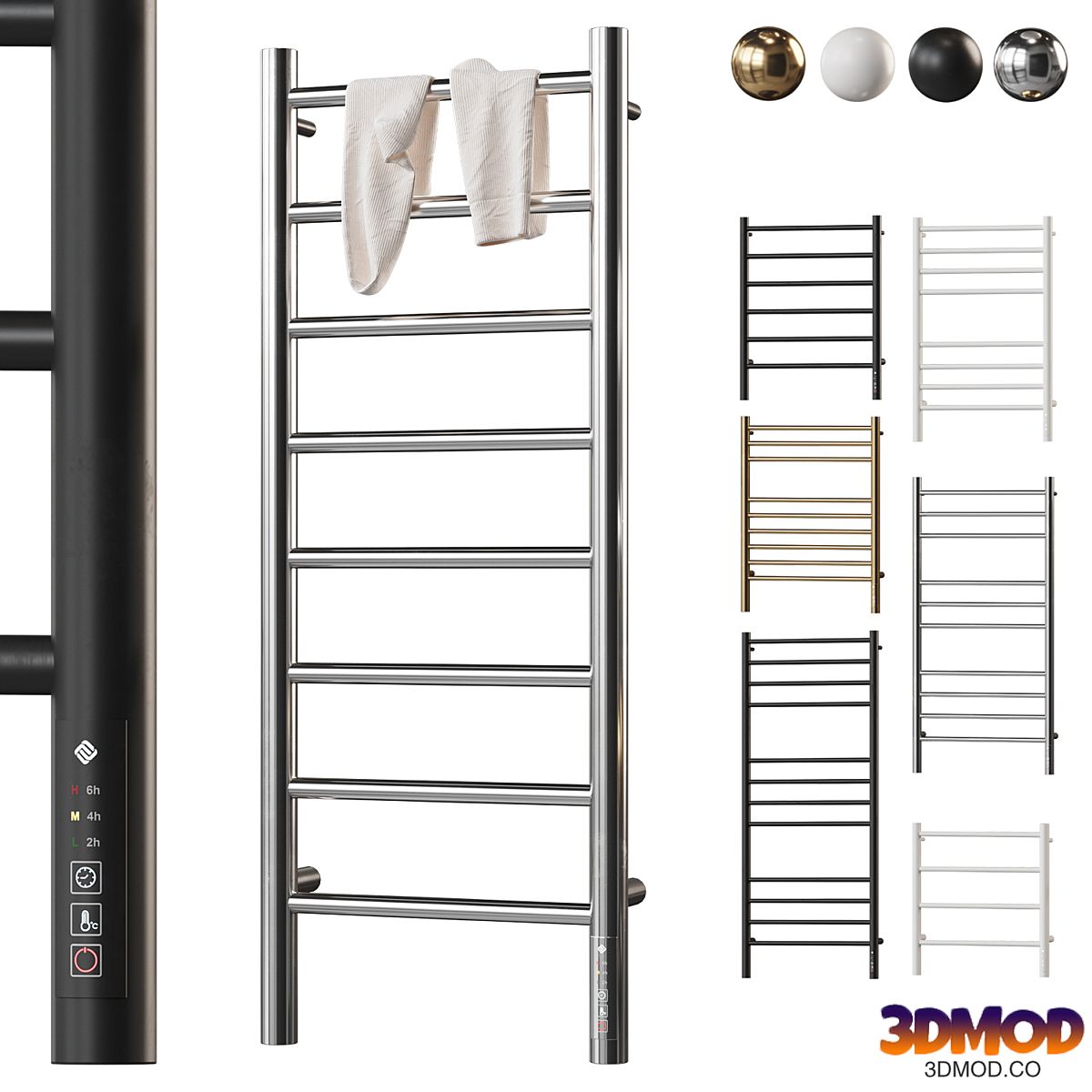Terminus Aurora Electric Towel Rail