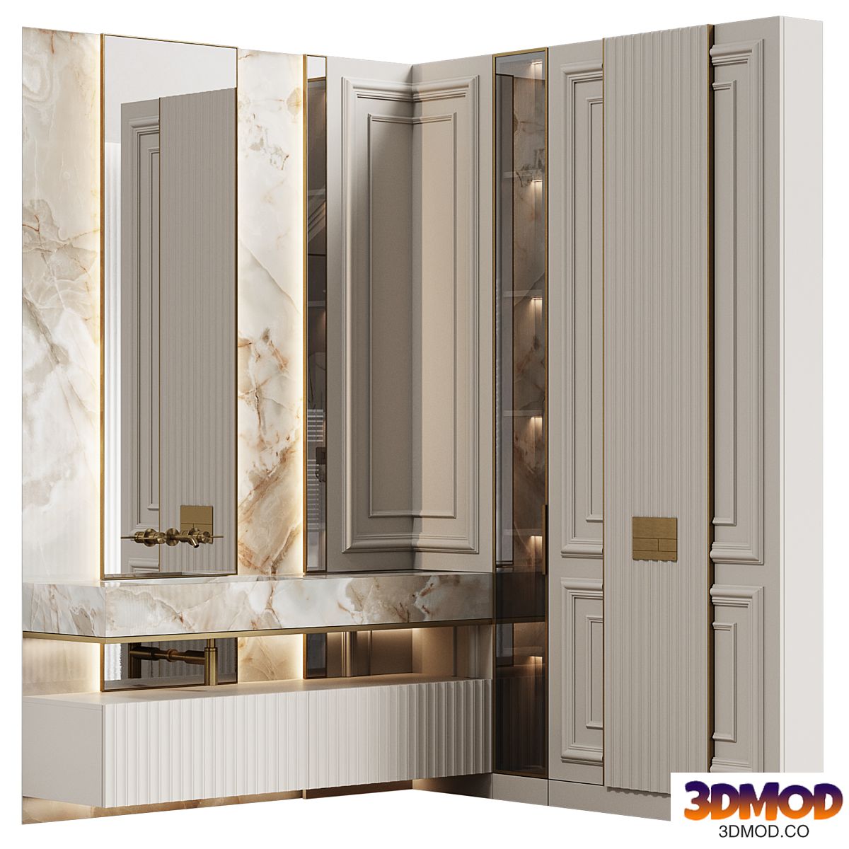Bathroom furniture 29 in neoclassical style