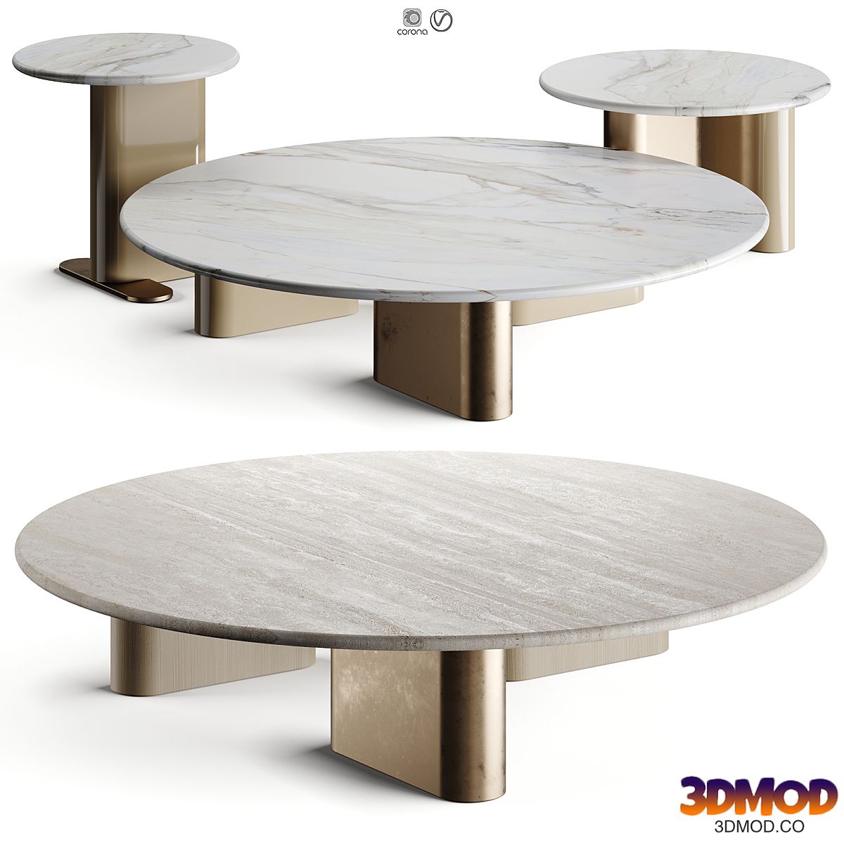 Giulio Marelli ONNO Round Coffee Table