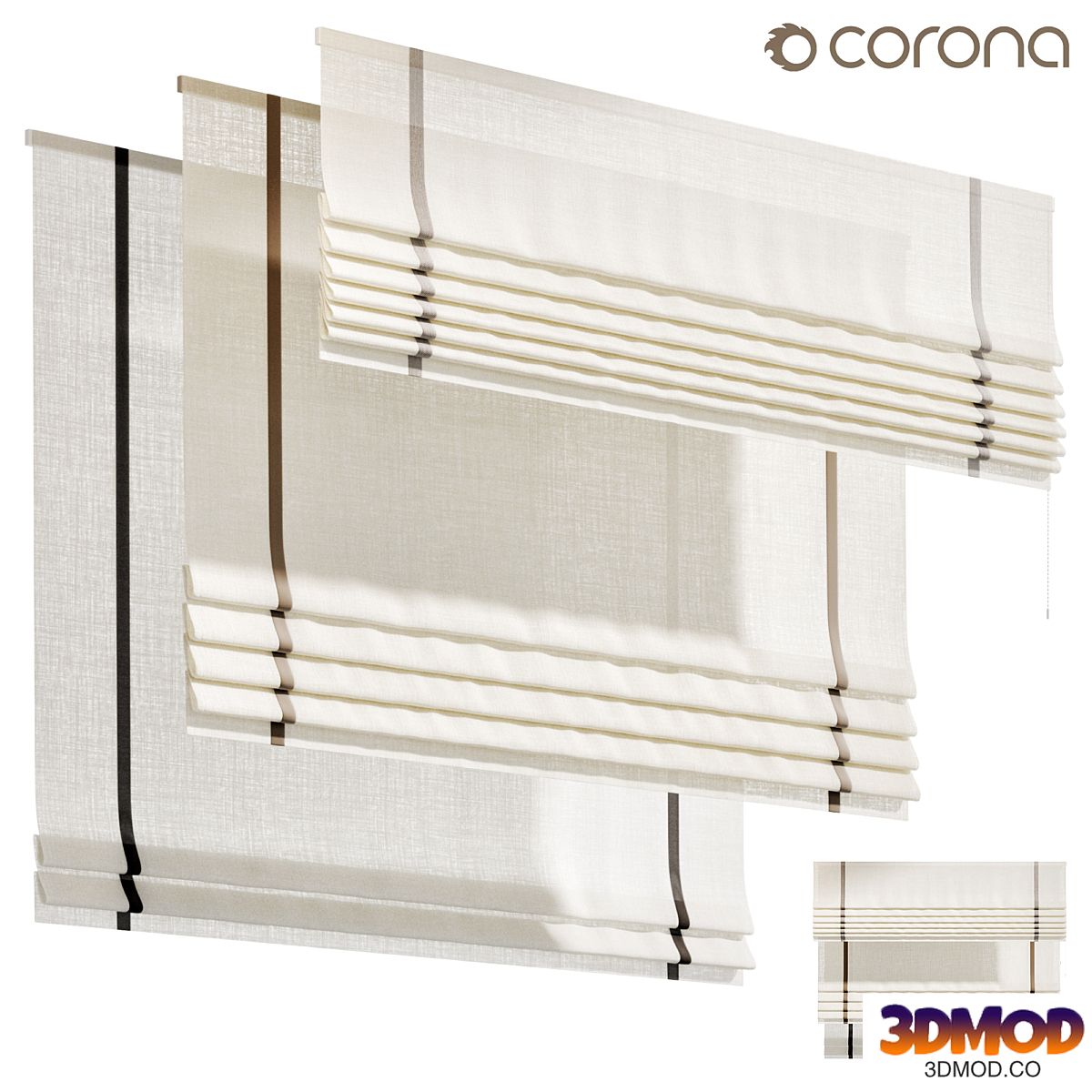 Roman curtains 06, Roman blinds
