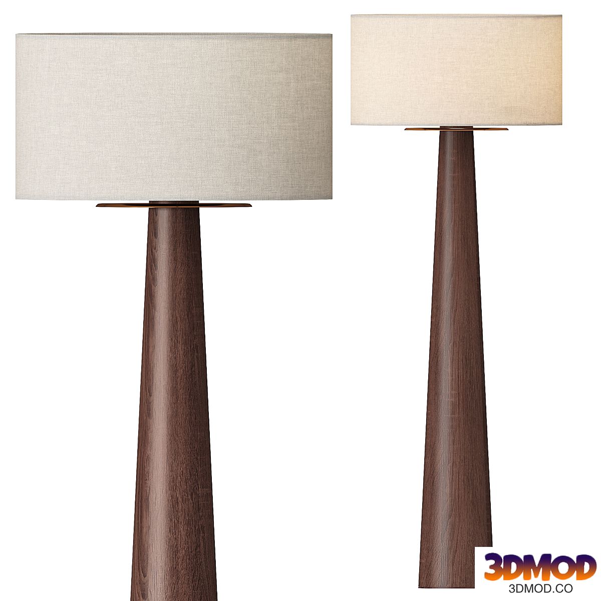 CB2 Eastside Acacia Wood Floor Lamp