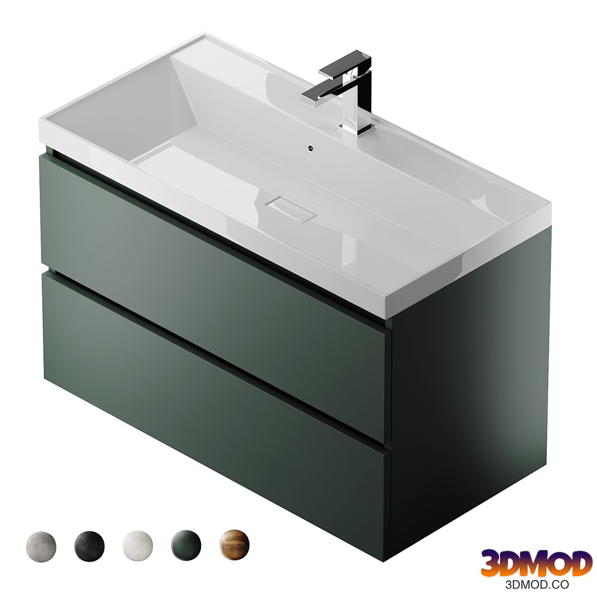 Vanity unit with sink Uperwood Classic New 90 cm