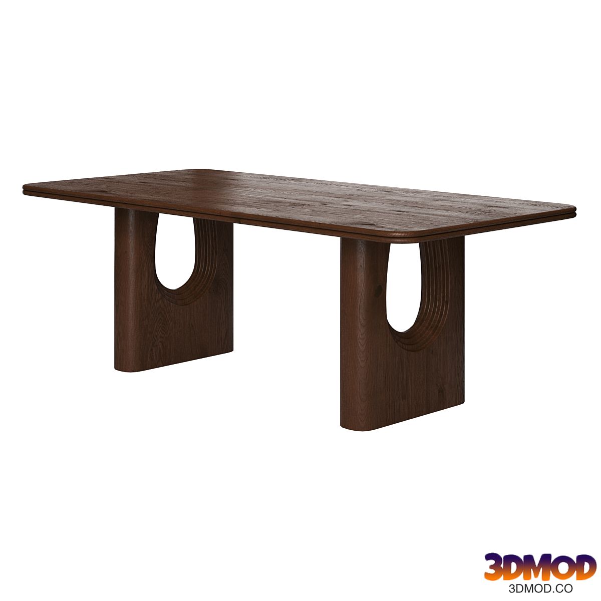 Ione Layered Solid Oak Dining Table