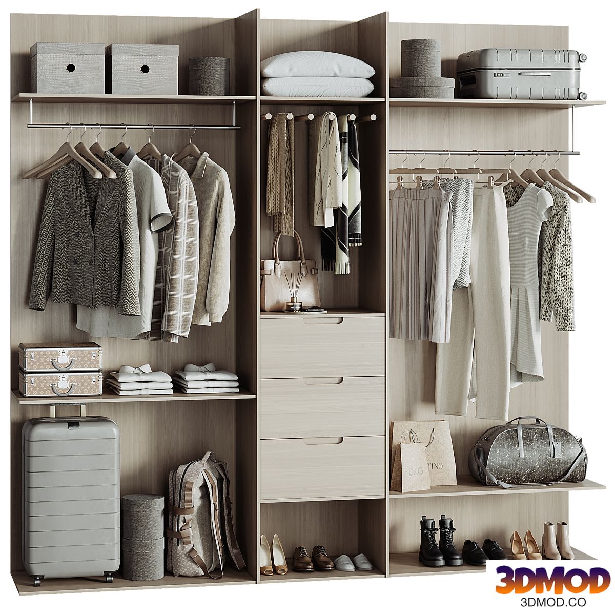 Clothing, shoes and accessories for wardrobe or shop 02