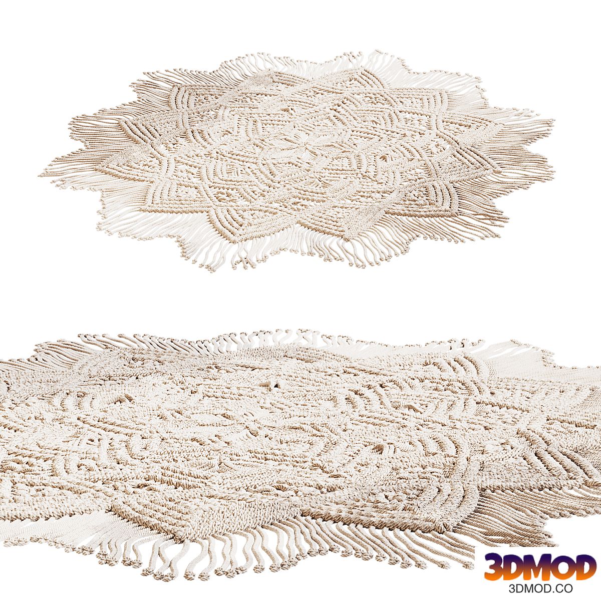 Macrame woven carpet 1