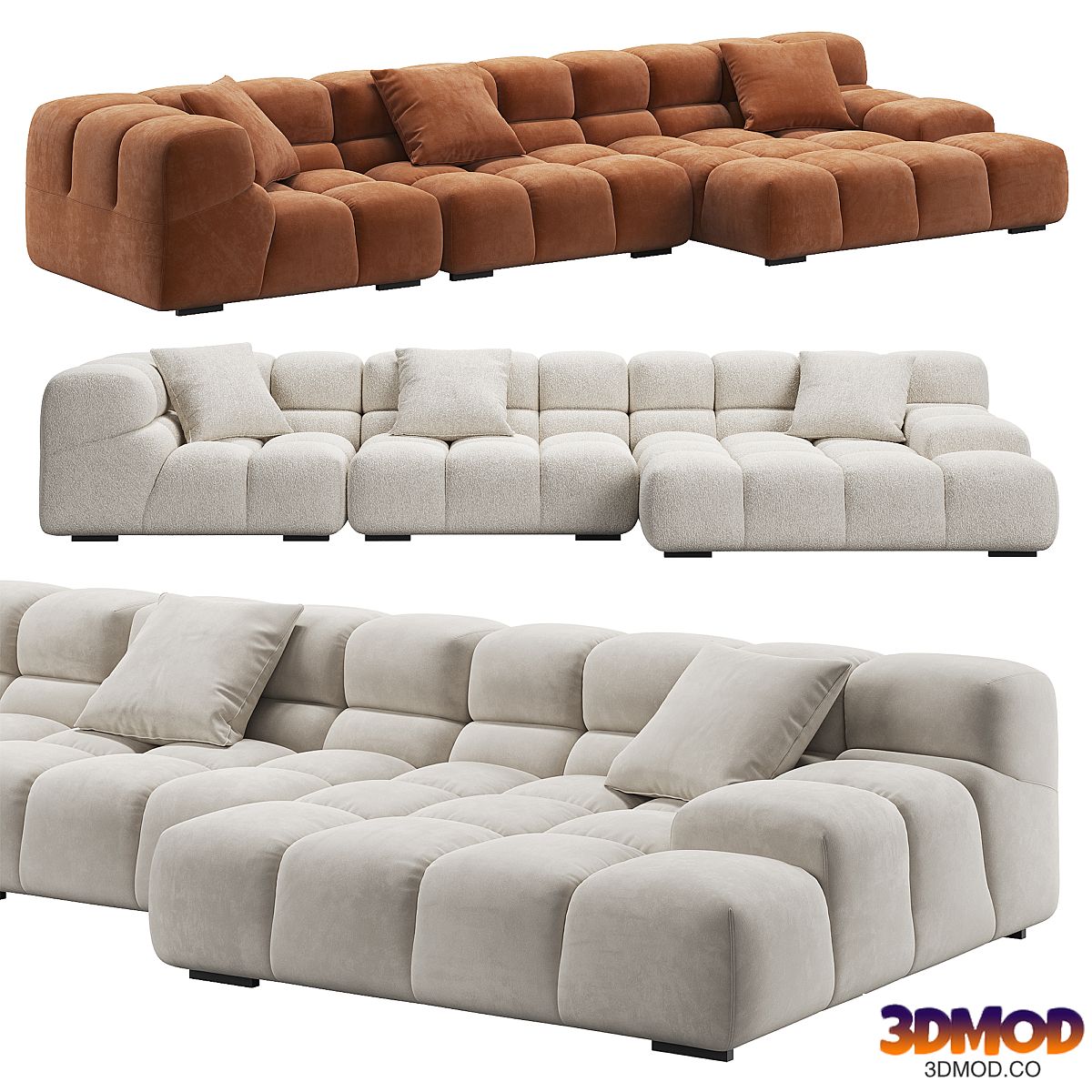 Tufty-Time 20 Sofa 01 by B&B Italia