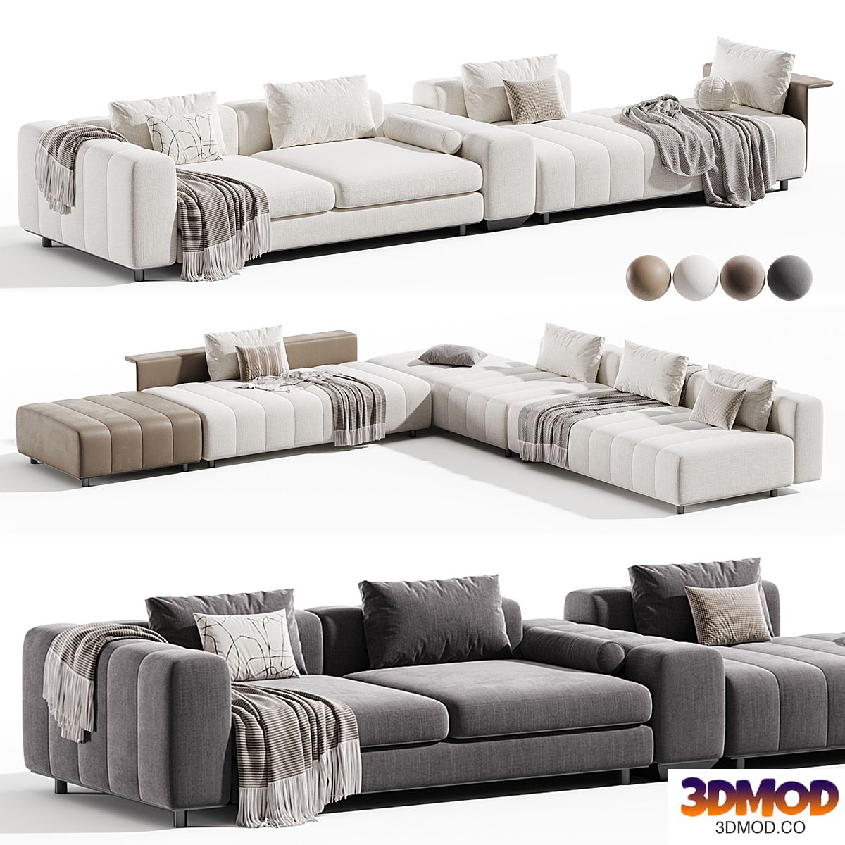 Freeman Seating System Sofa by Minotti