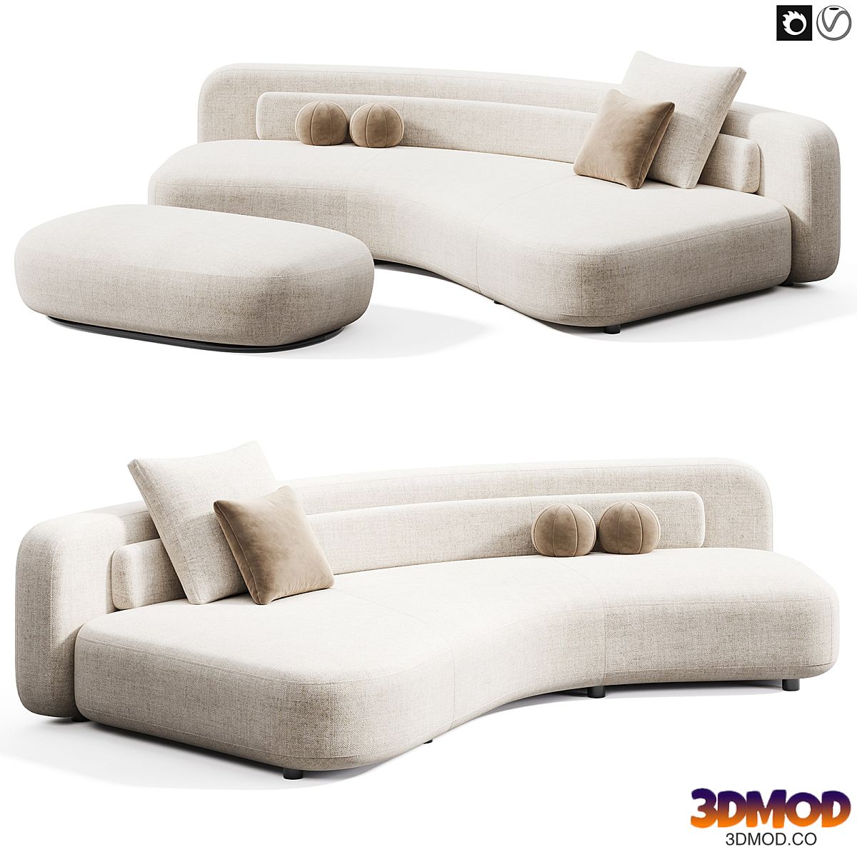 Bezier Modul Sofa 01