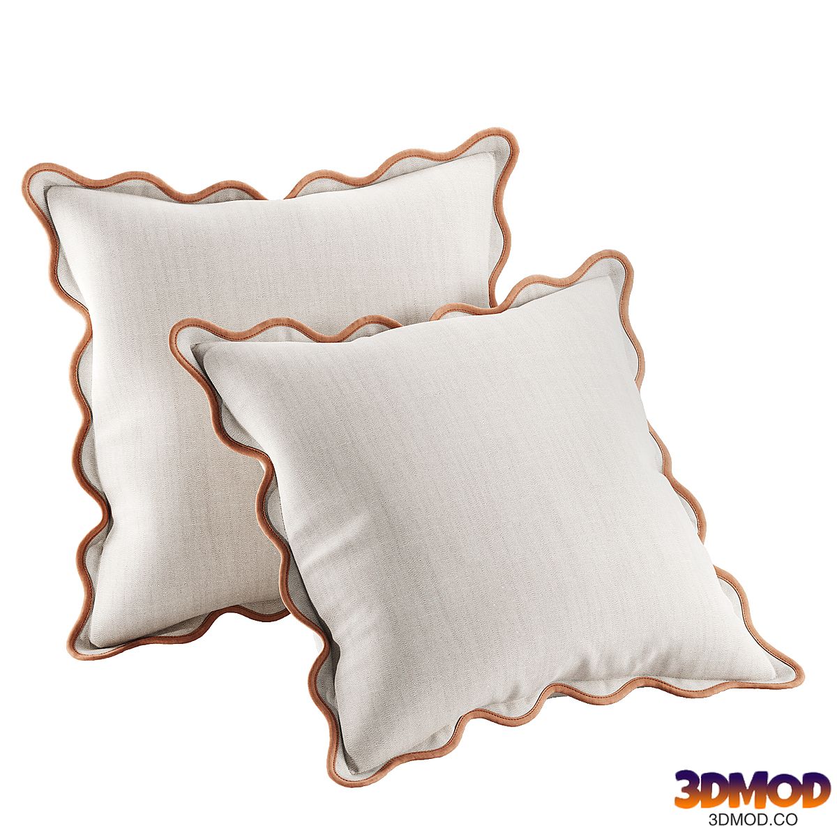 Scalloped Throw Pillow Covers Boho Style