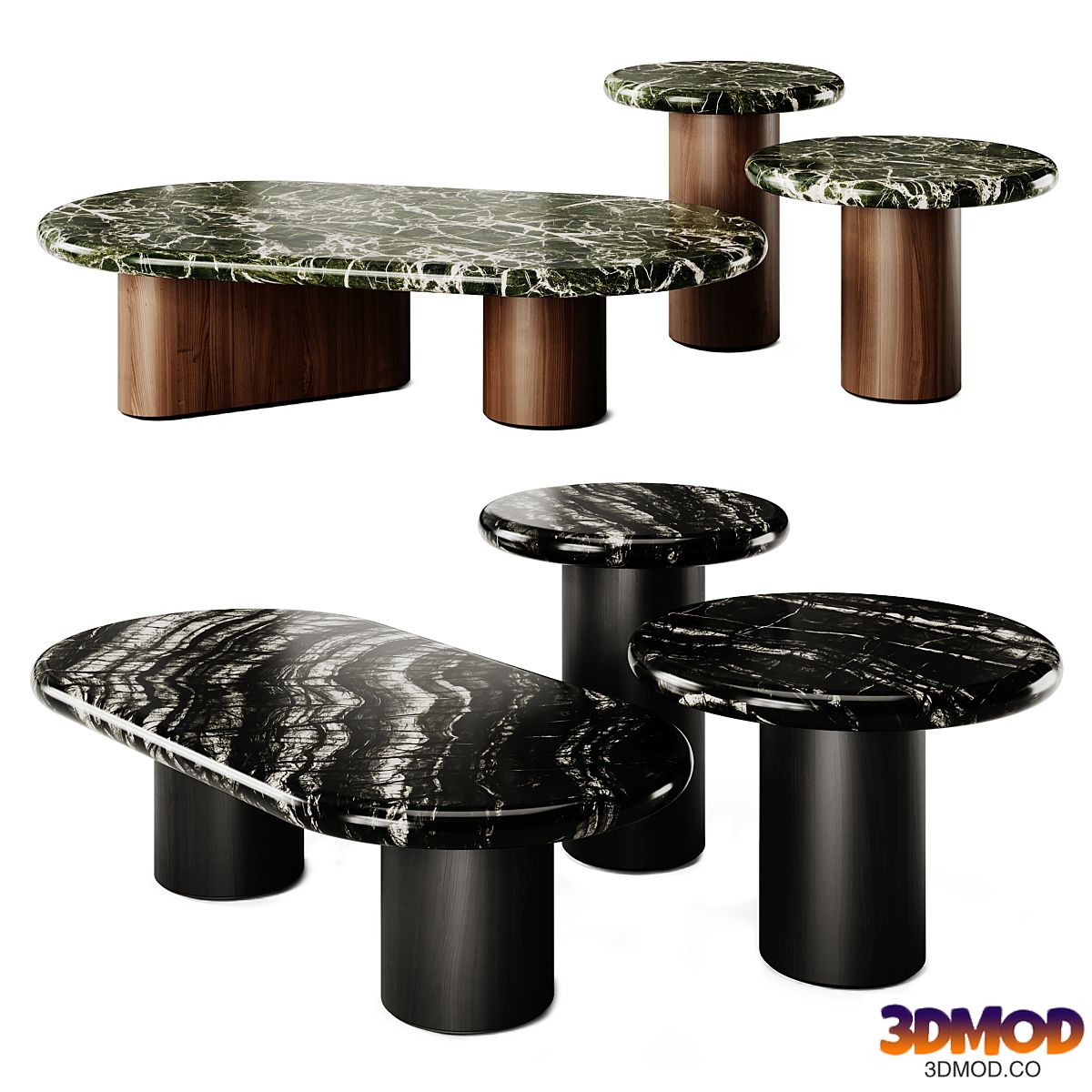 Prof Dea Marble Oval Coffee Tables