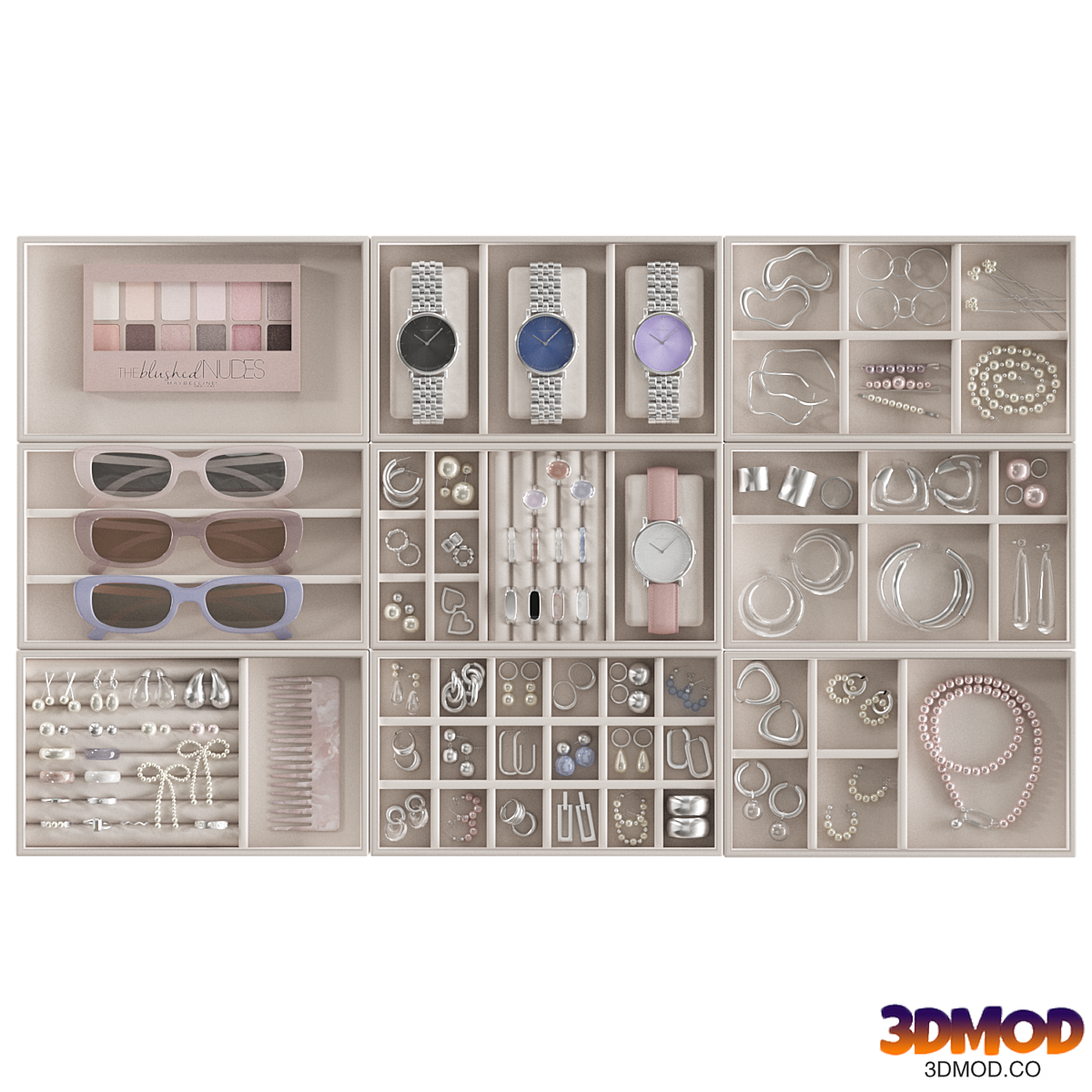 Silver Jewelry Organizer