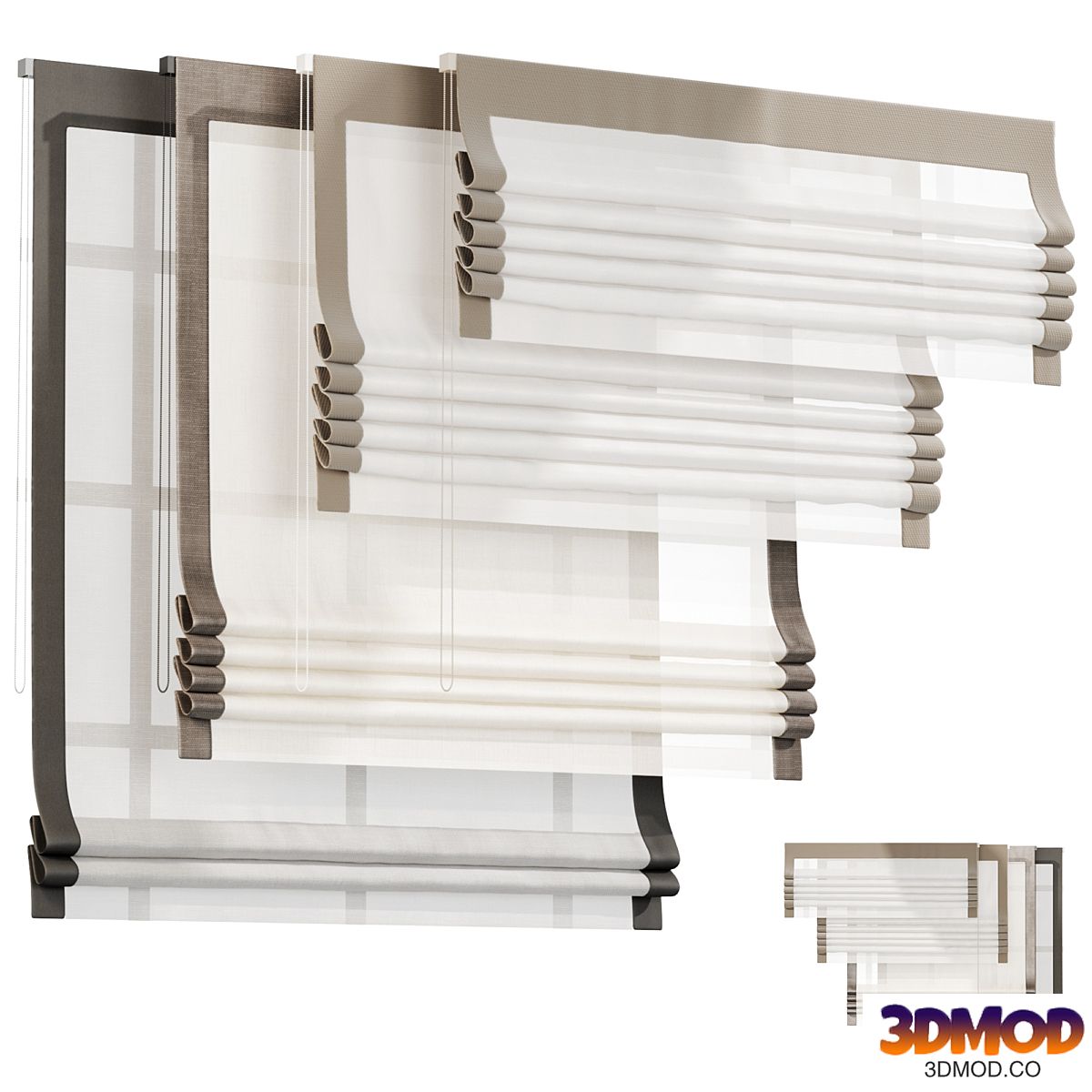 Roman curtain 04, Roman blinds