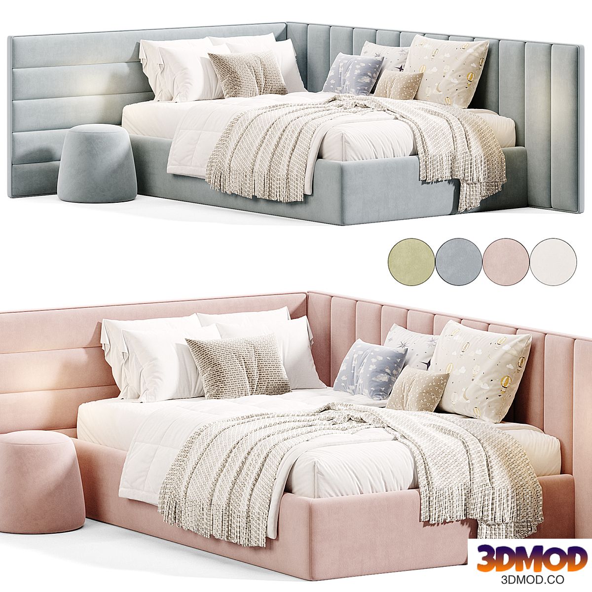 Corner bed Bonpari kids