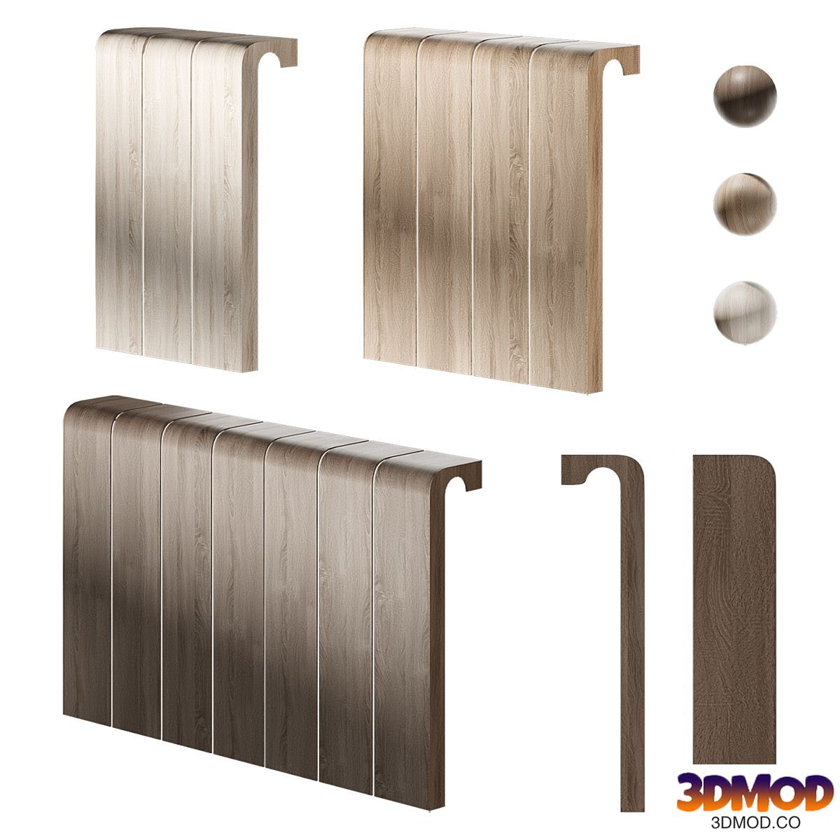 Wooden screens for heating radiators 03