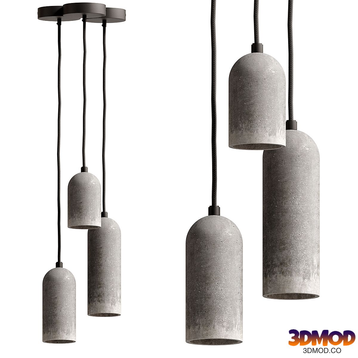 Pendant Minimalist Round Concrete Lamp