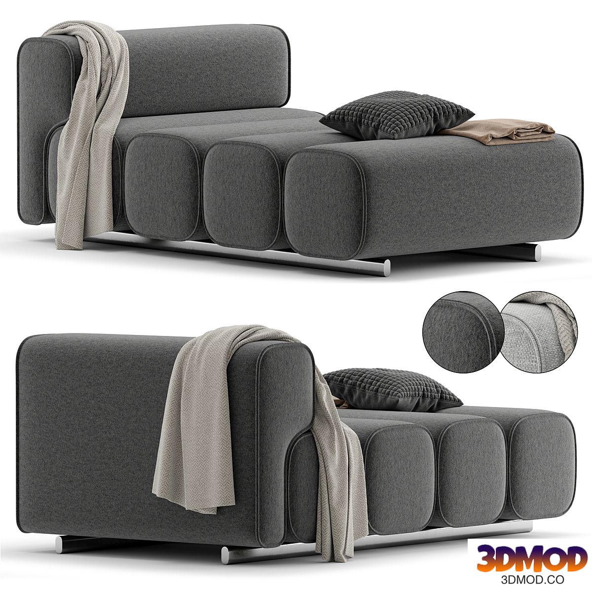 Desalto Unlimited fabric chaise longue