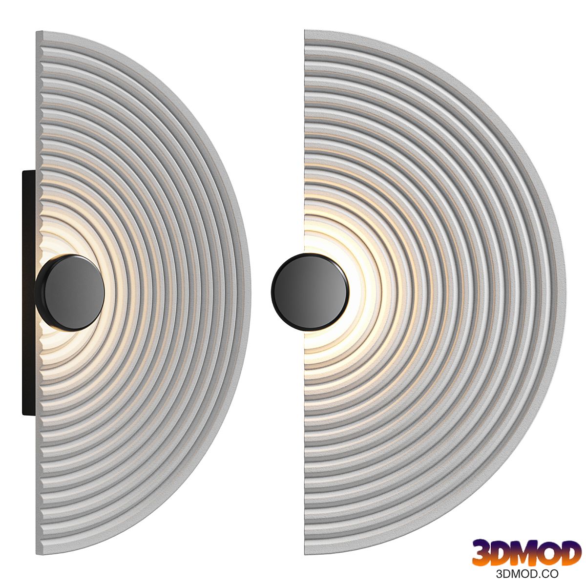 Wall lamp sconce FELT Halfround