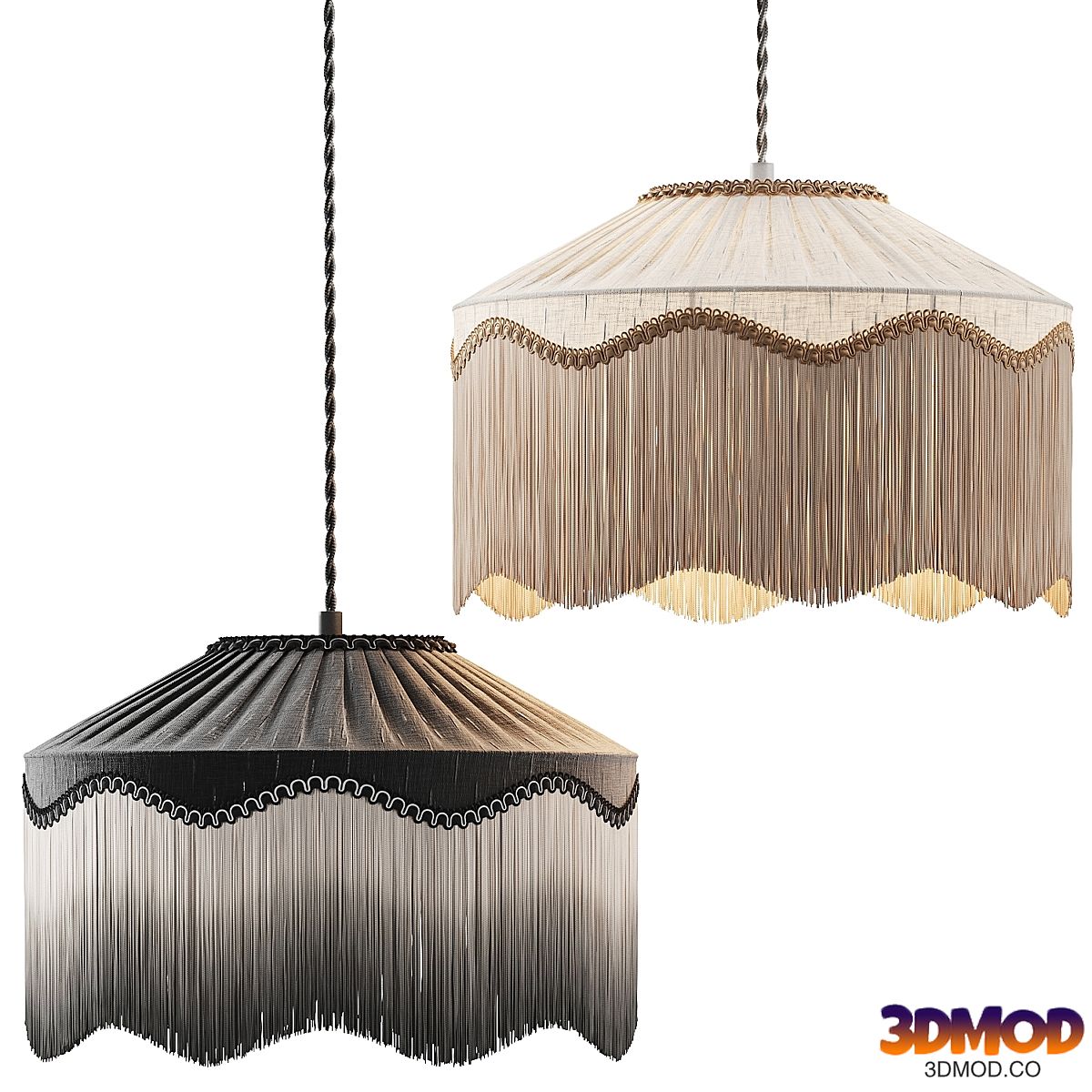 Pendant Light 15 - Spearmint Silk Tiffany Lampshade
