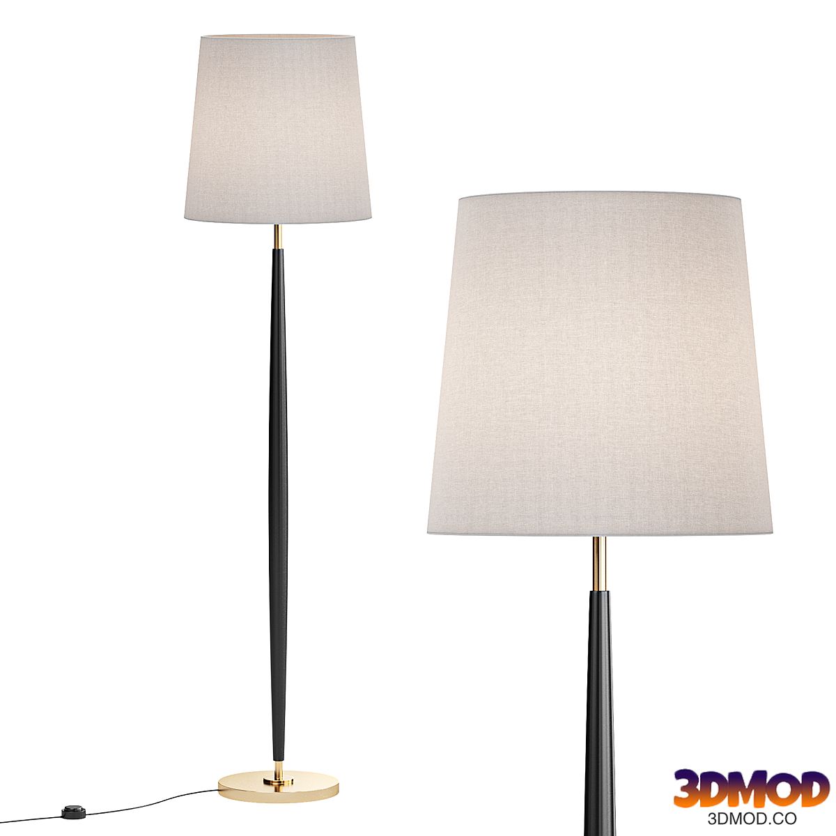 Beckett Leather Floor Lamp