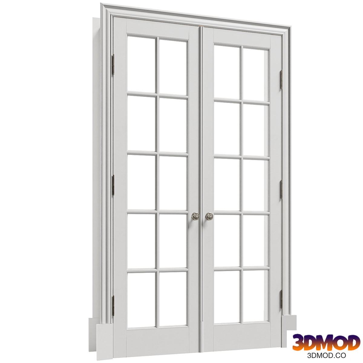 Classic white double door