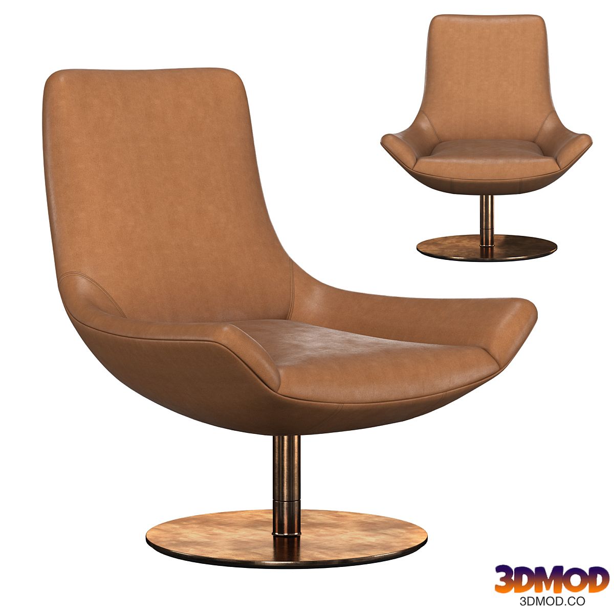 Lario Leather Swivel Chair