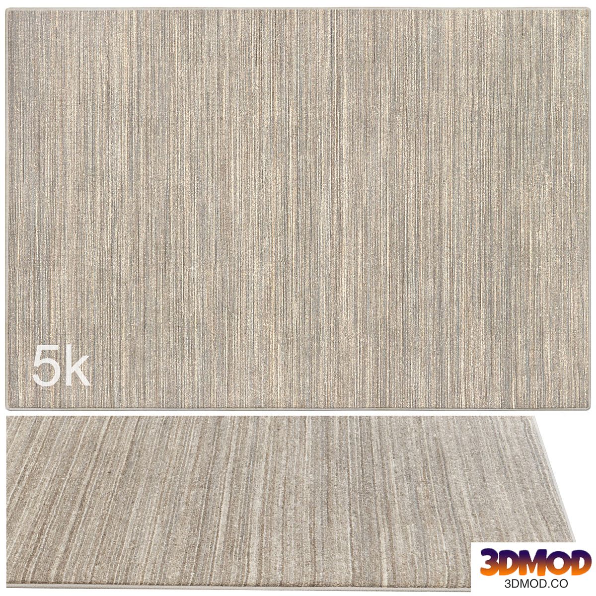 Carpet set 9141 - Hand-knotted Wool Soft Rug / 5k