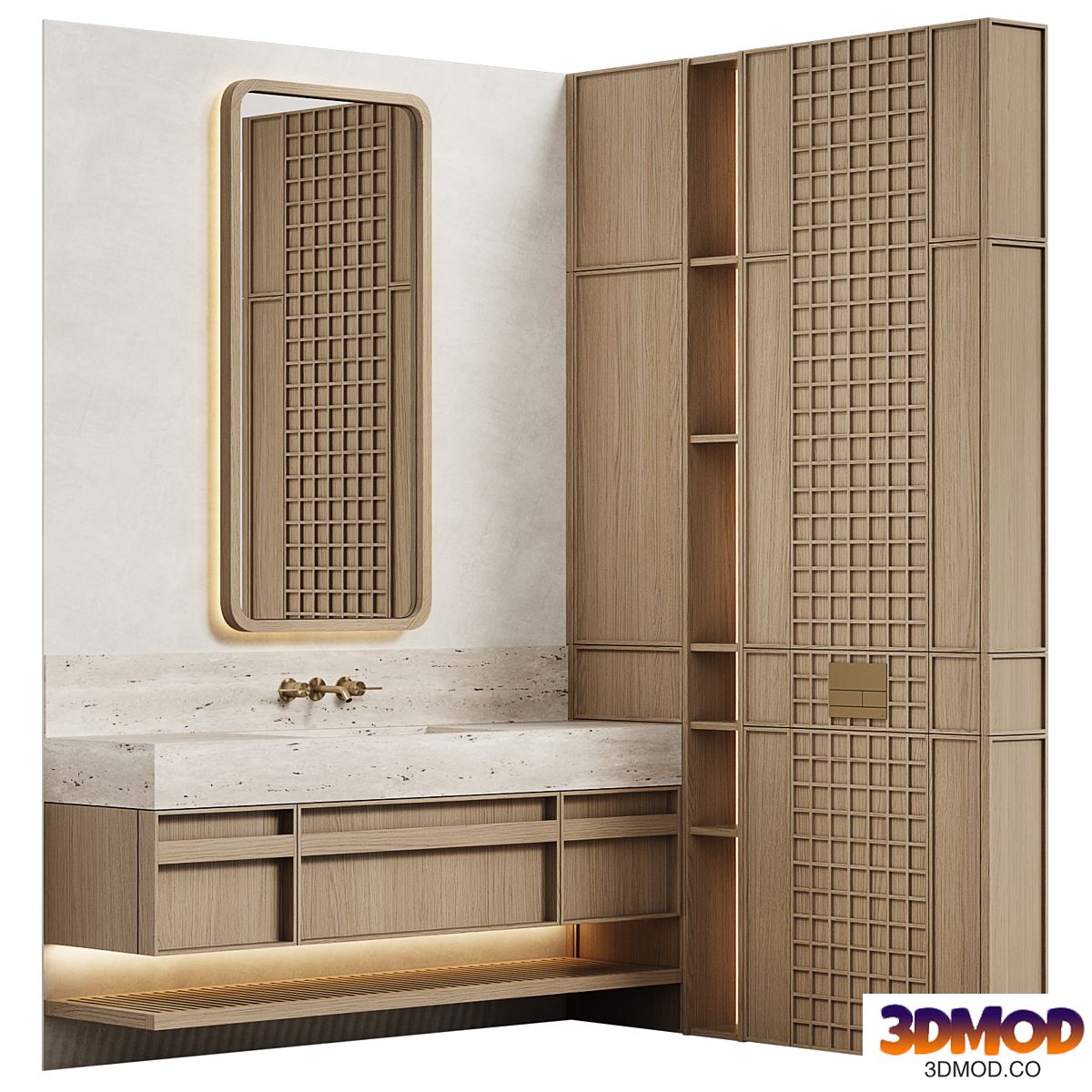 Bathroom furniture 31 modular in a modern minimalist style