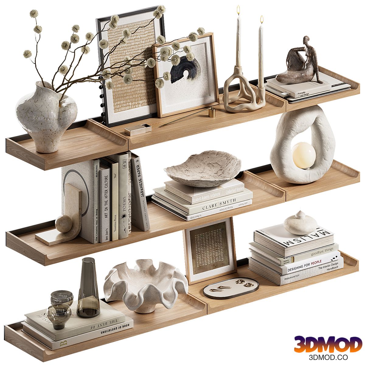 Shelves with decorative set CH3