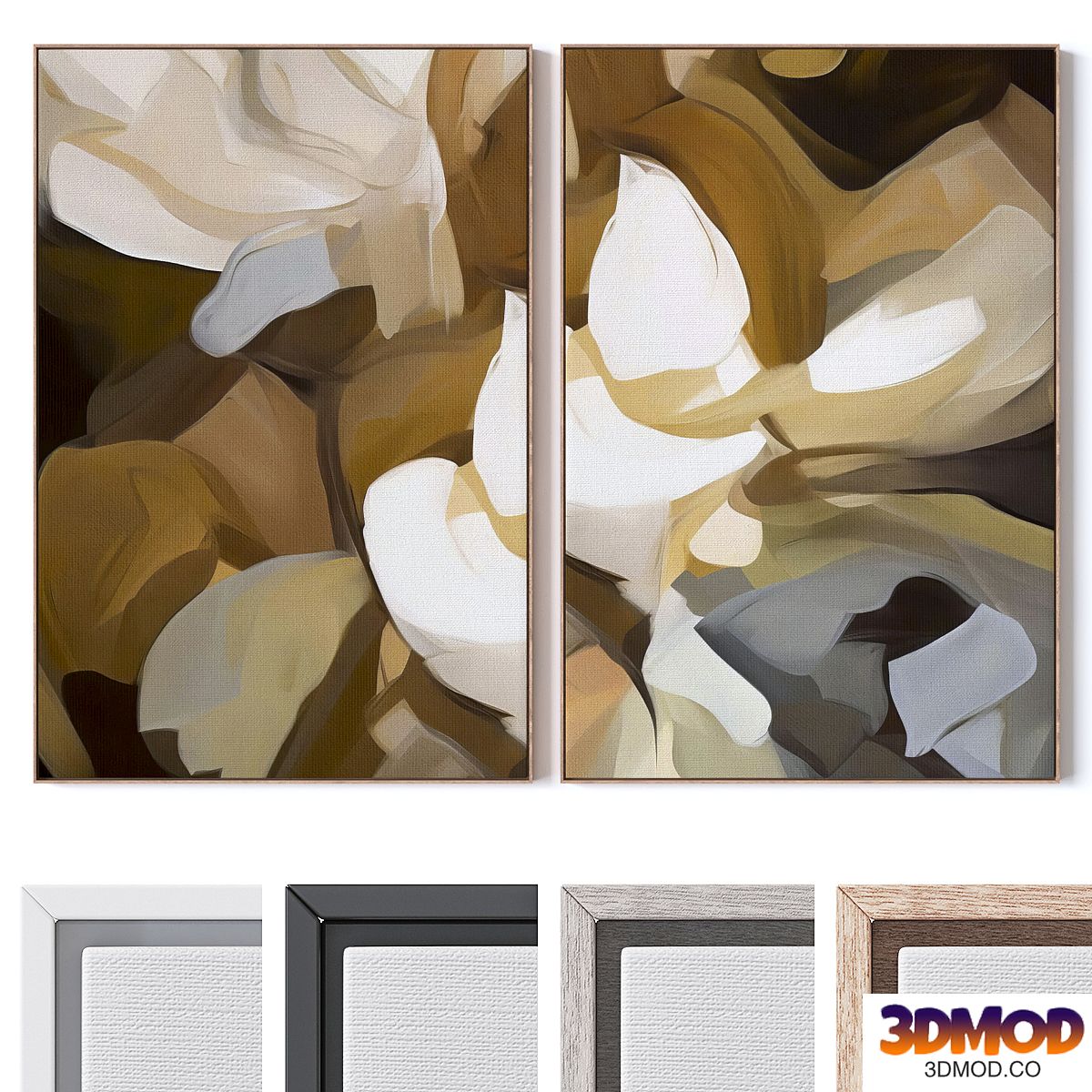 Set of large wall paintings 3517