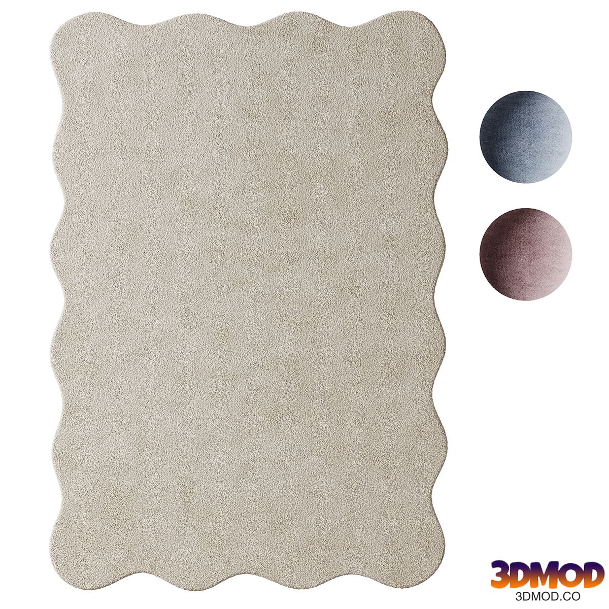 Organic scallop rug by Layered