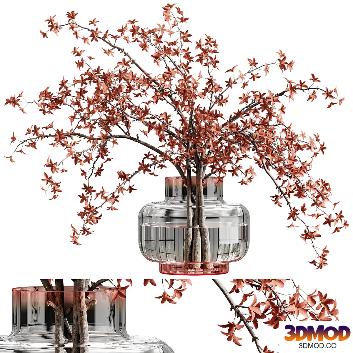 Twig bouquet in glass vase 44