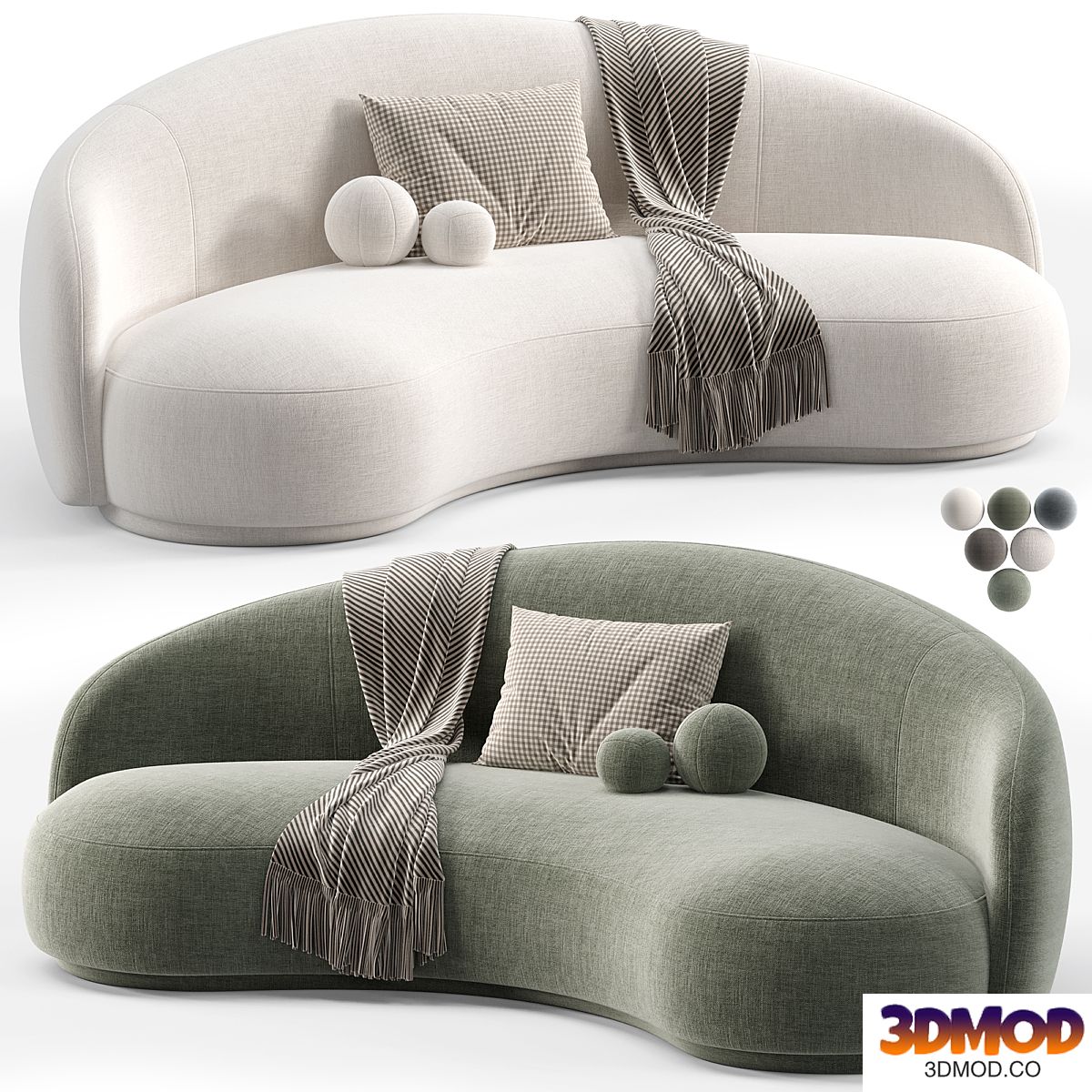 Boucle Curved Sofa Curved Sofa