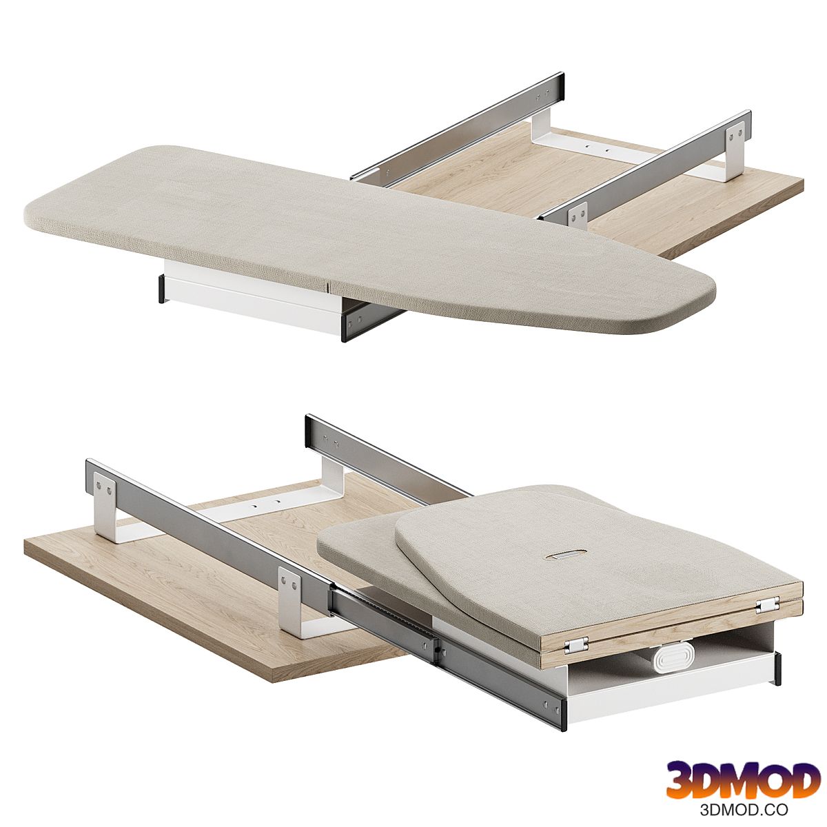 The ironing board is collapsible and extendable