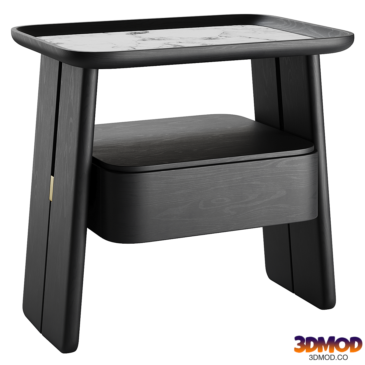 Bedside table DUO Poltrona Frau