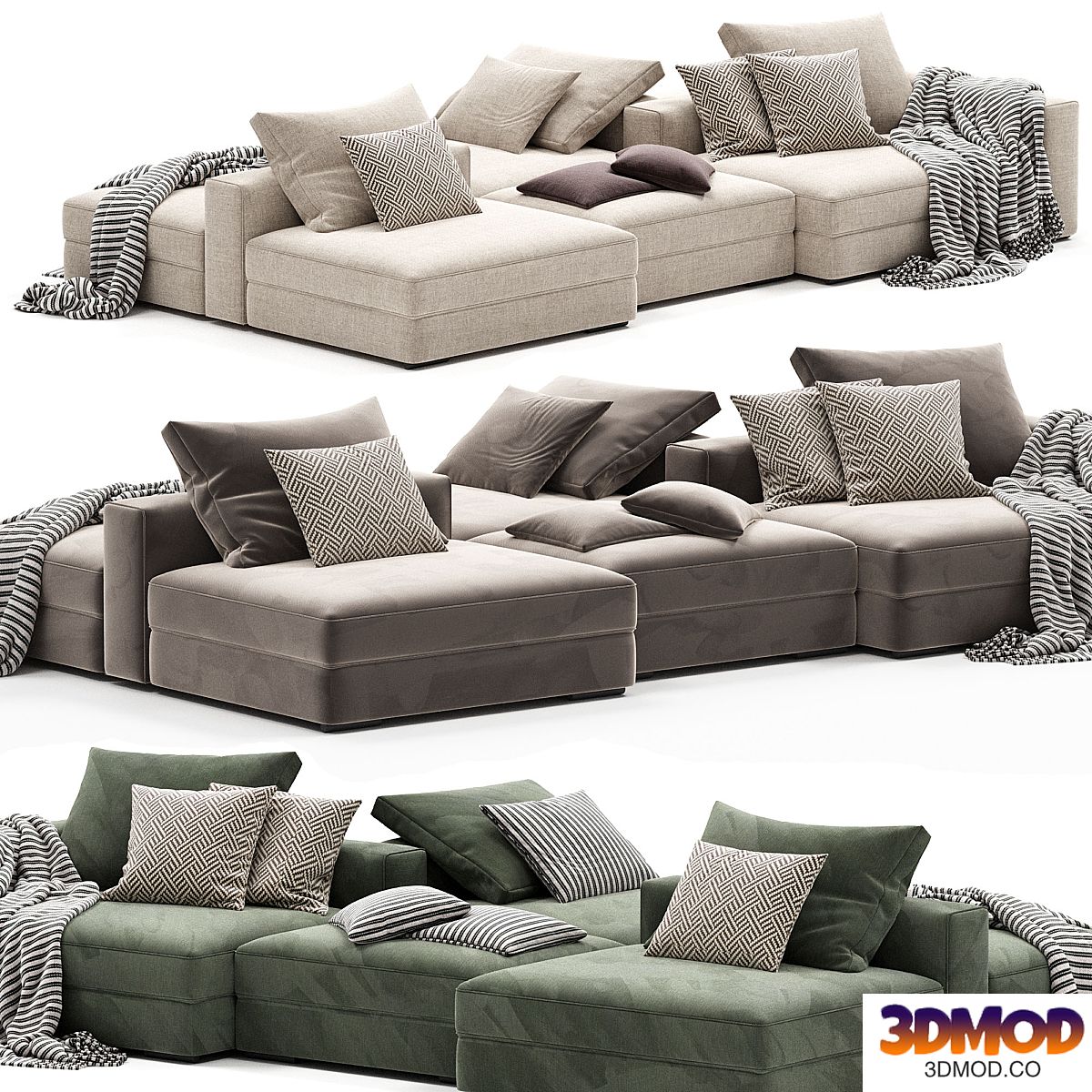 Ananta Double-Sided Sectional Sofa Composition