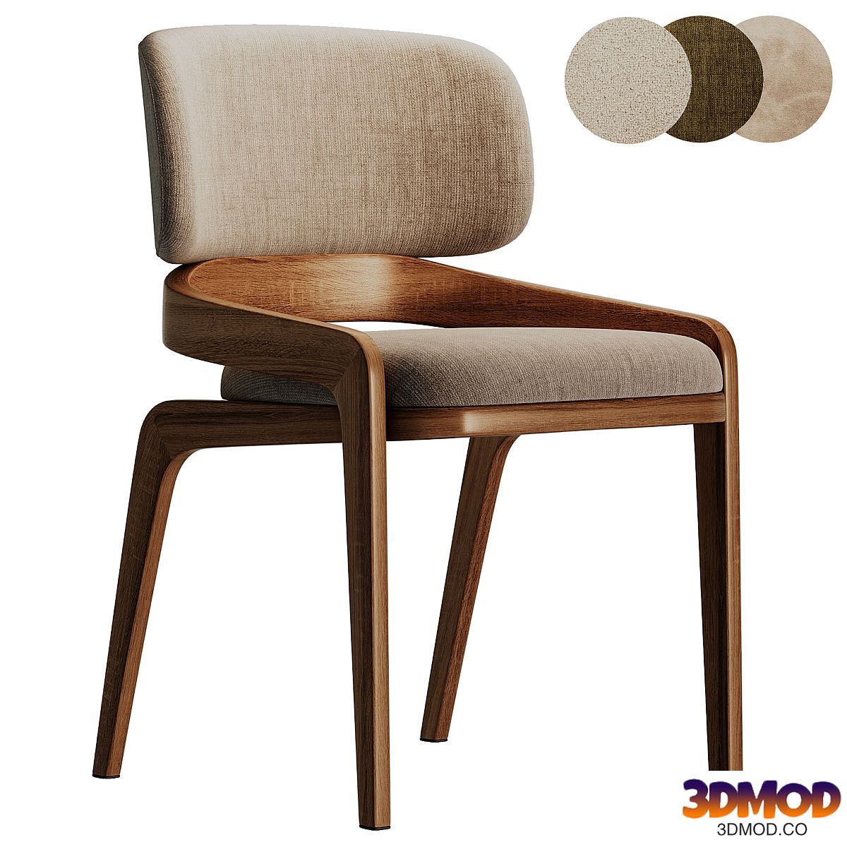 Scandinavian solid wood dining chair