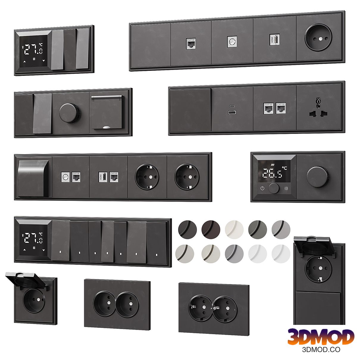 Sockets and switches Donel series S08