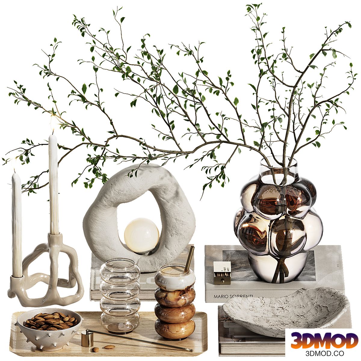 Decorative set with branch ch31