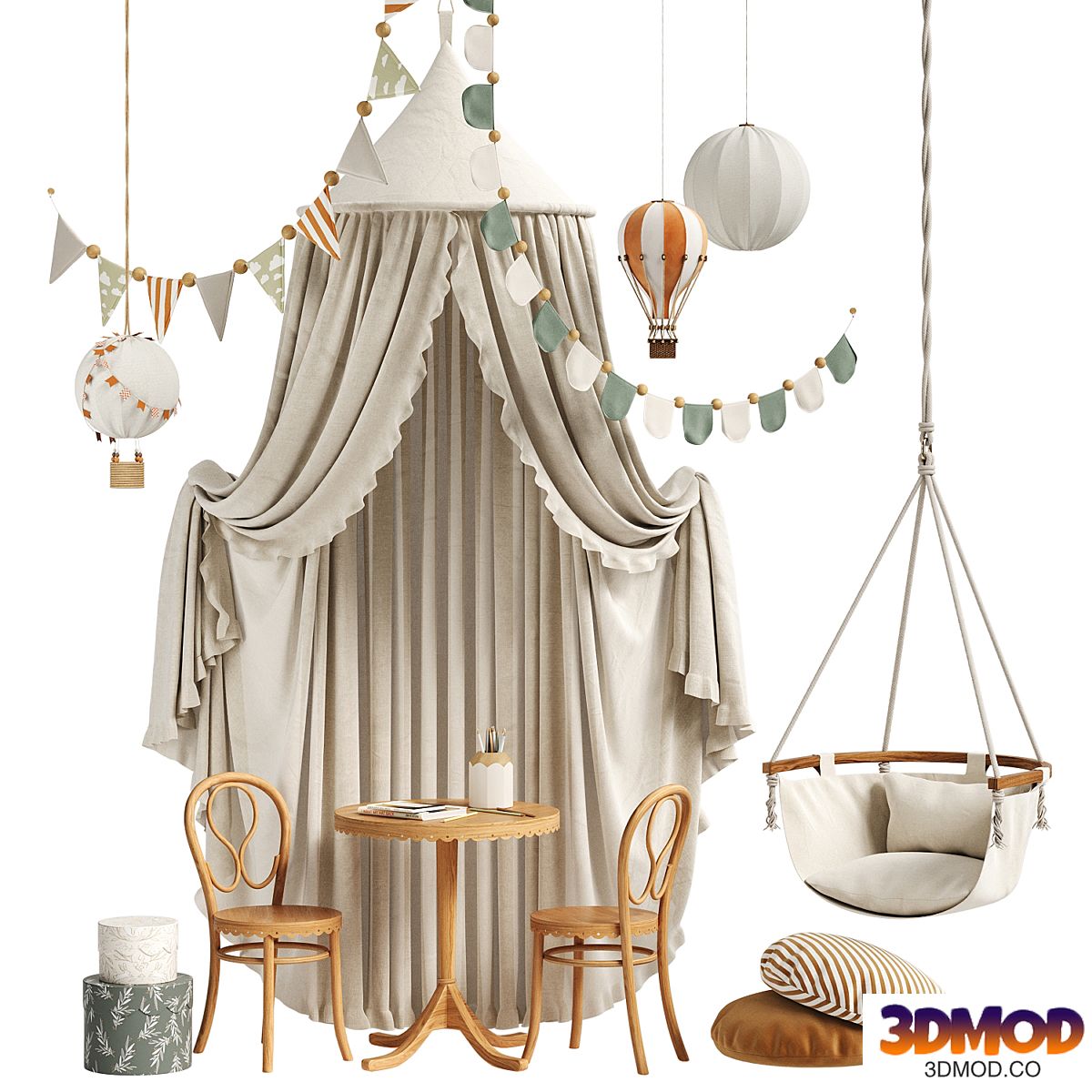 Children play area with canopy